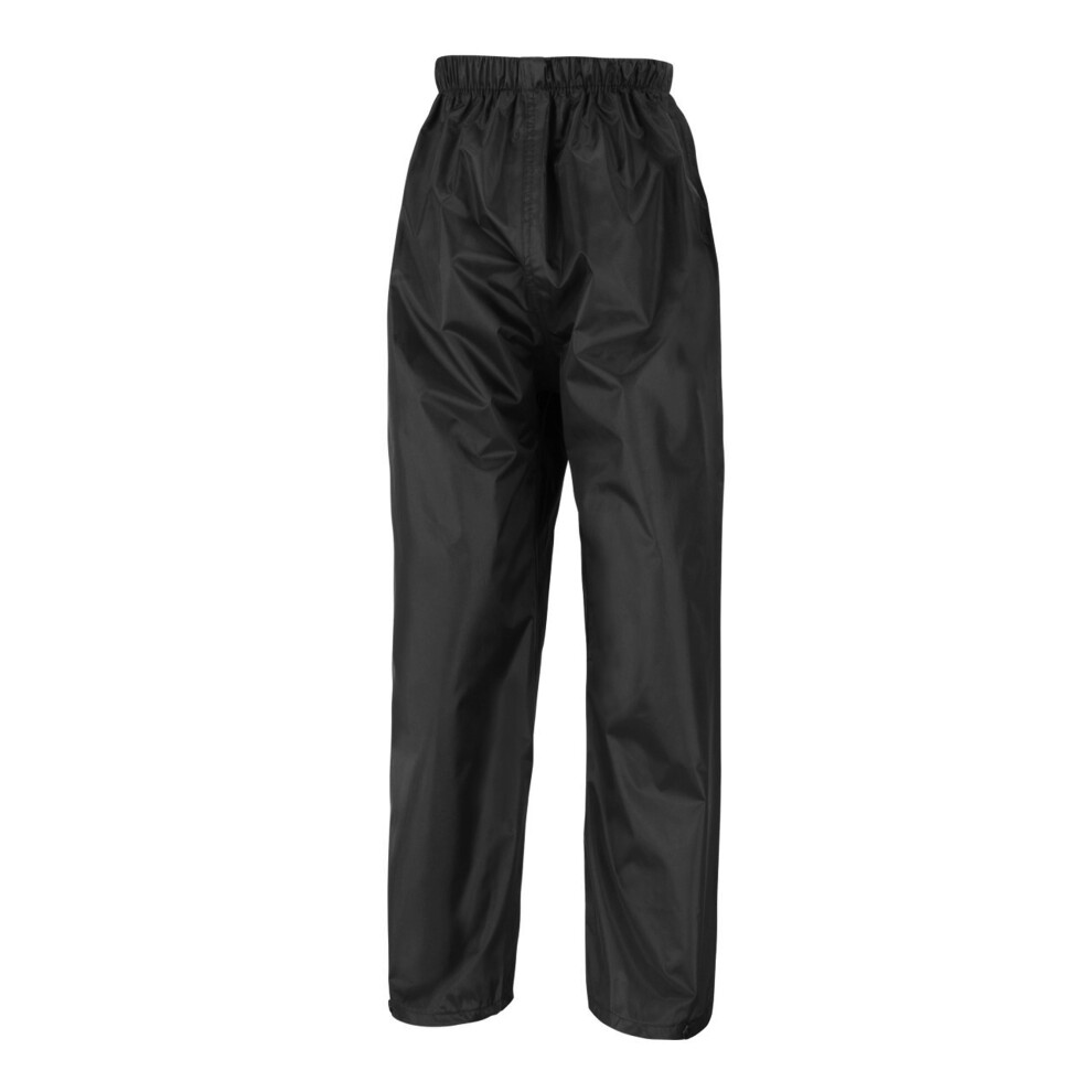 (9-10 years, Black) Result Core Kids/Childrens Unisex Stormdri Rain Over Trouser / Pants