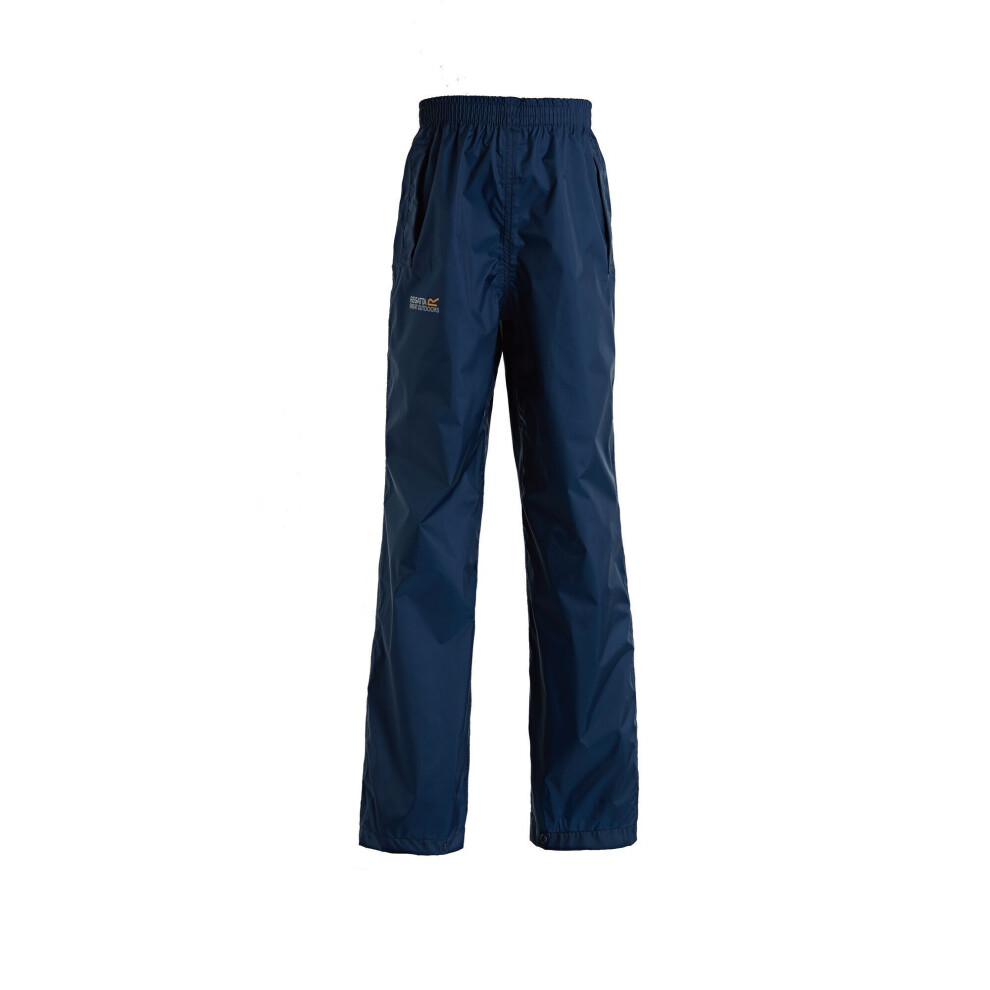 (7-8 Years, Midnight) Regatta Great Outdoors Kids Boys Adventure Tech Pack It Waterproof Overtrousers