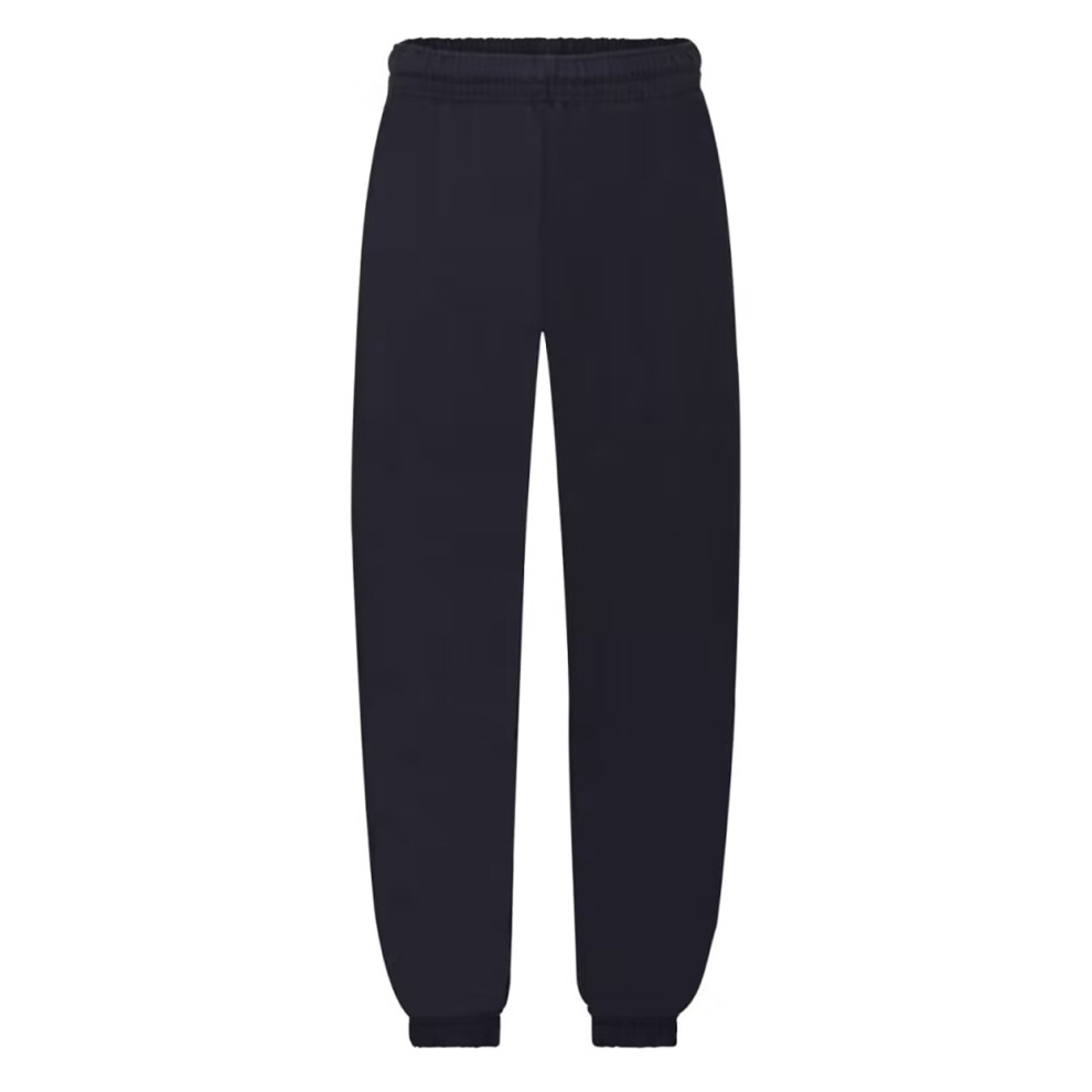 (7-8, Deep Navy) Fruit Of The Loom Kids Unisex Premium 70/30 Jog Pants / Jogging Bottoms