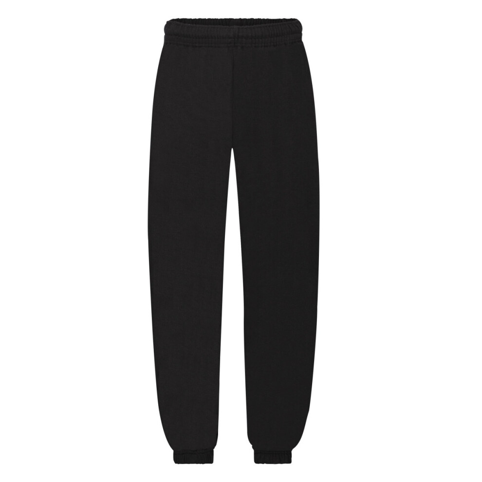(7-8, Black) Fruit Of The Loom Childrens/Kids Unisex Jog Pants / Jogging Bottoms
