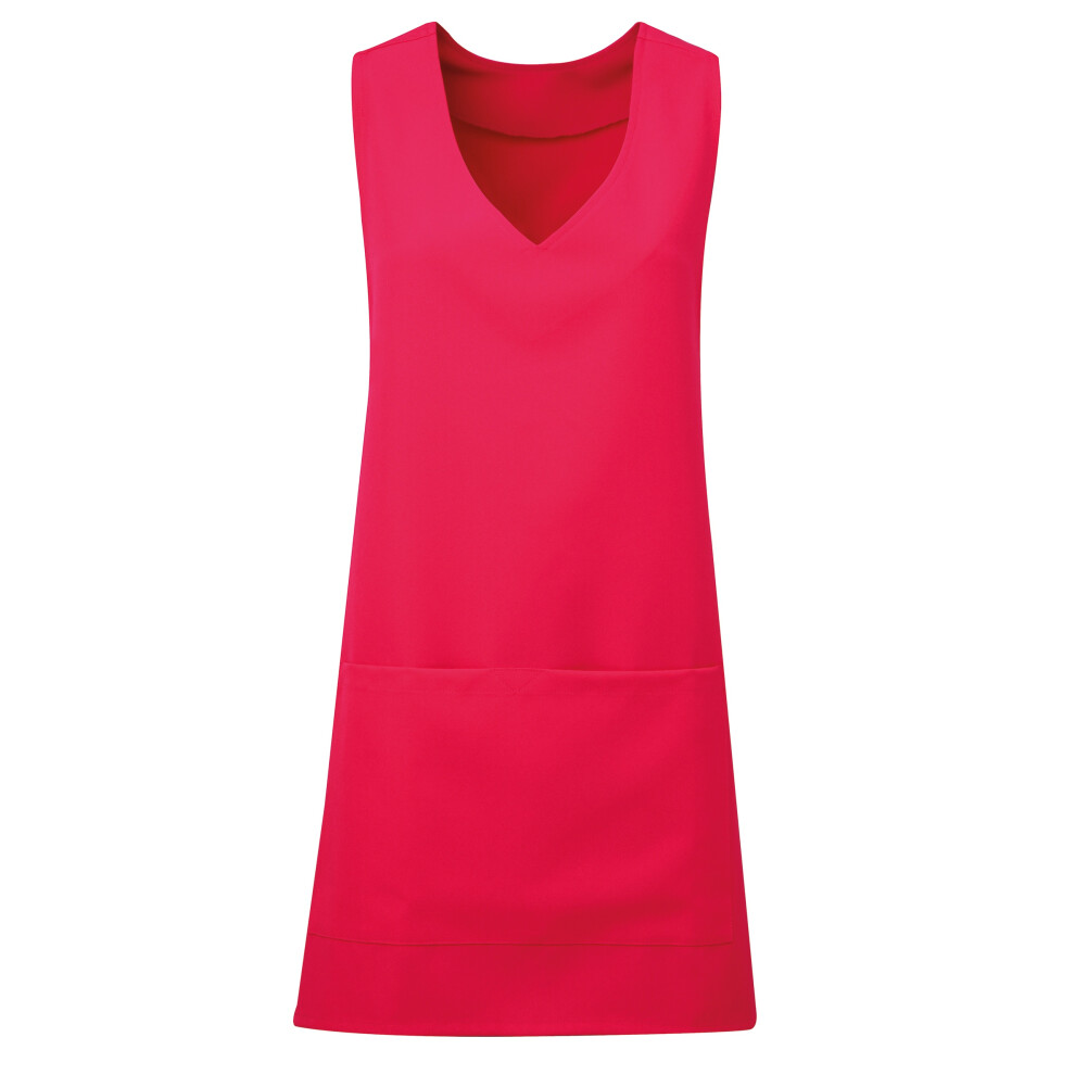 (S/M, Hot Pink) Premier Womens/Ladies Wrap Around Sleeveless Tunic Apron