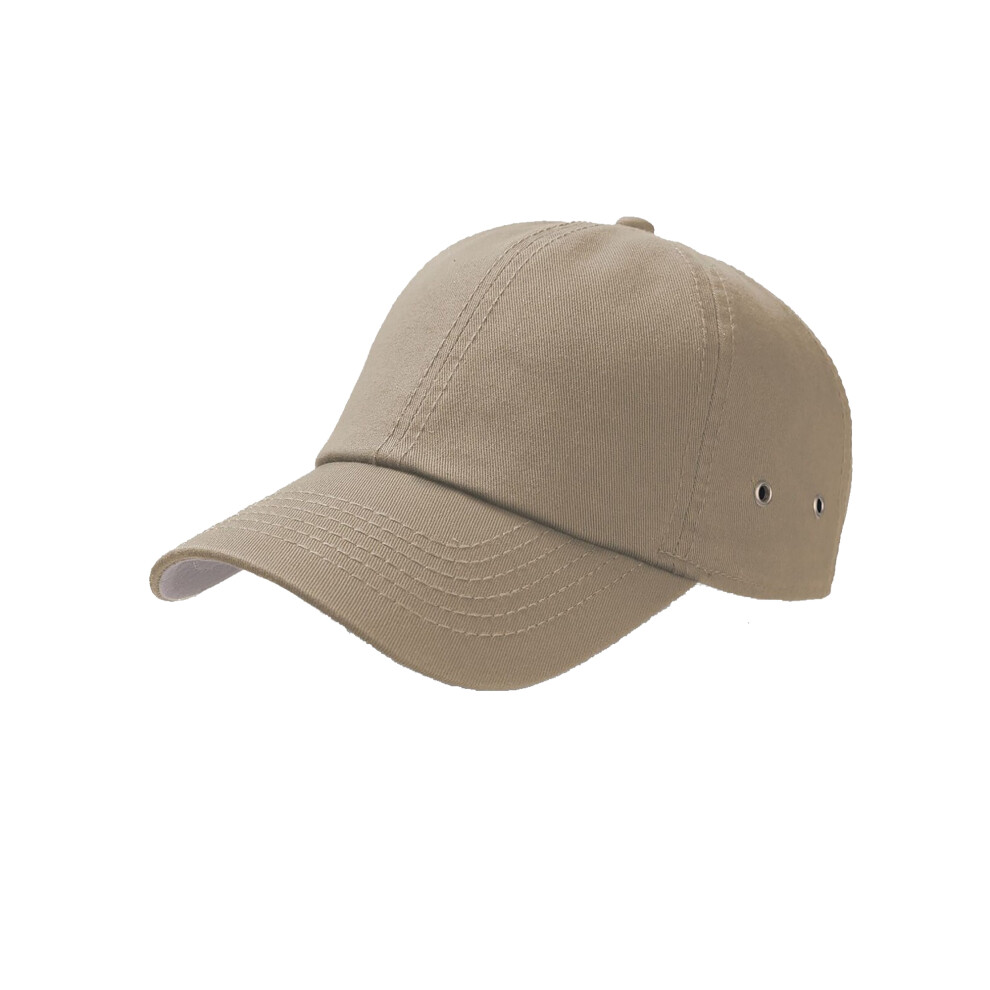 (One Size, Khaki) Atlantis Action 6 Panel Chino Baseball Cap-image-OPC-P55FRX8-NEW