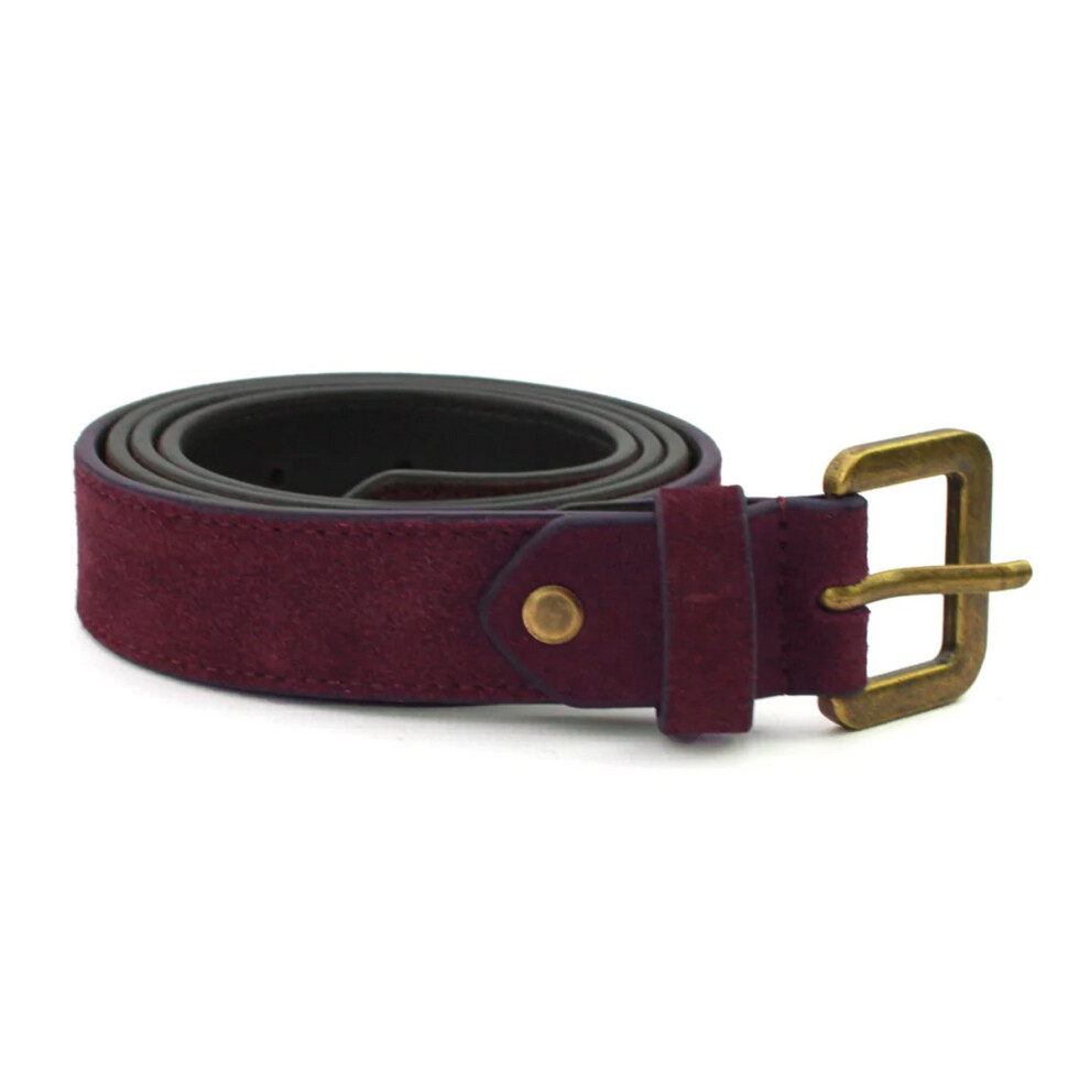 (14 UK, Burgundy) Eastern Counties Leather Womens/Ladies Alessia Suede Waist Belt