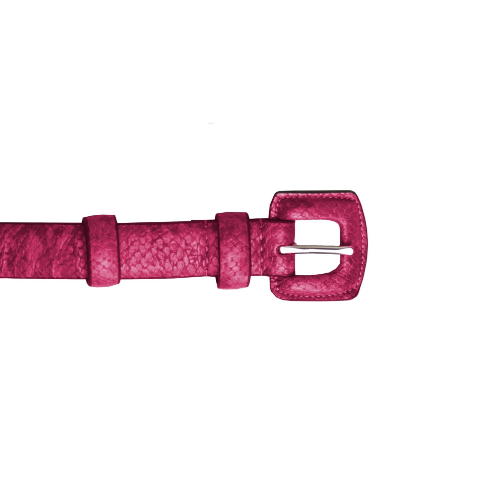 (18, Fuchsia) Eastern Counties Leather Womens/Ladies Faux Snake Print Belt