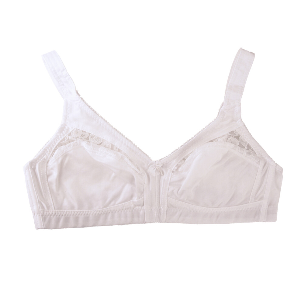 (34DD, White) Marlon Womens/Ladies Lace Firm Control Non Wired Bra