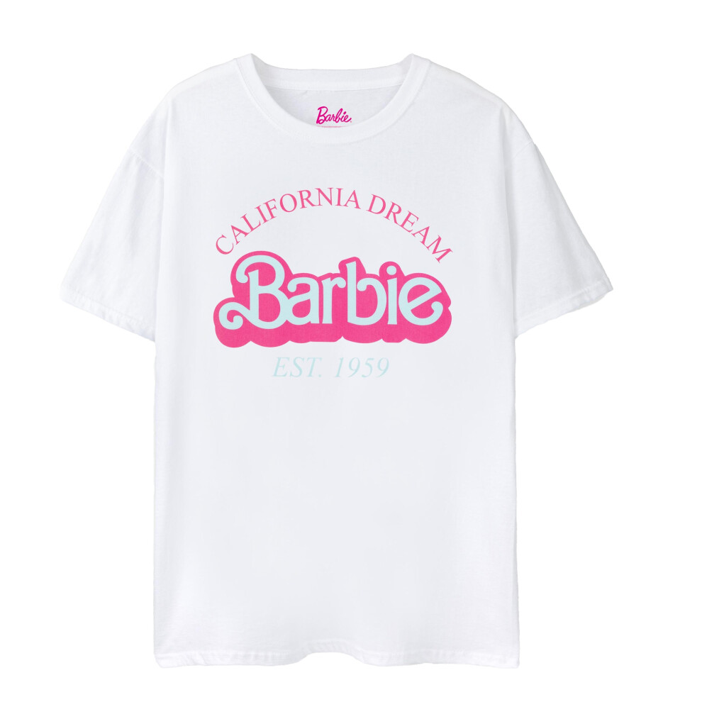(3XL, White) Barbie Womens/Ladies California Dream Logo T-Shirt