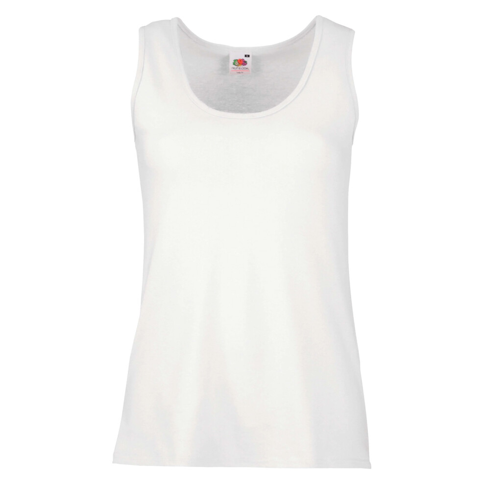 (18 UK, White) Fruit of the Loom Womens/Ladies Value Lady Fit Vest Top