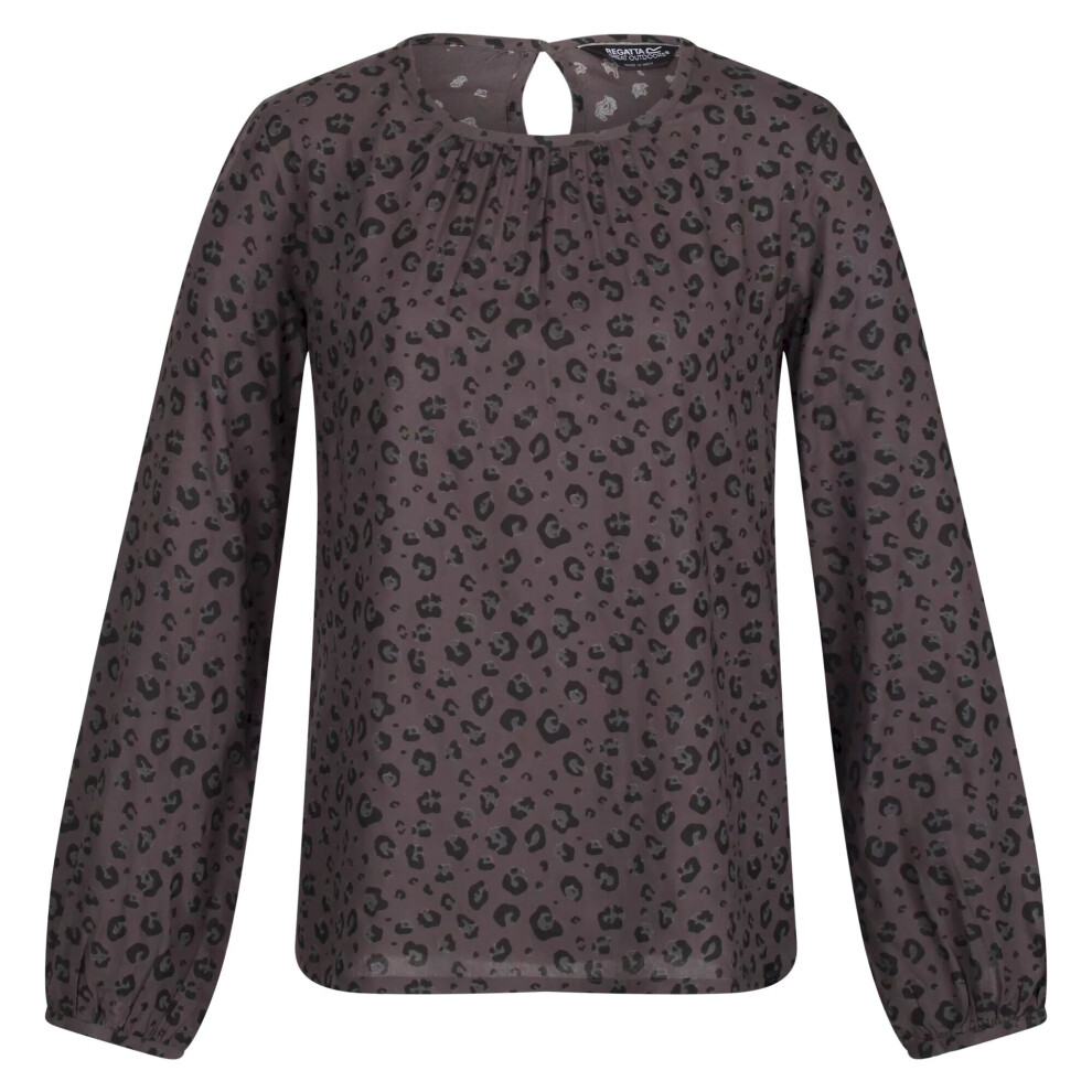 (8 UK, Black) Regatta Womens/Ladies Hadria Animal Print Blouse