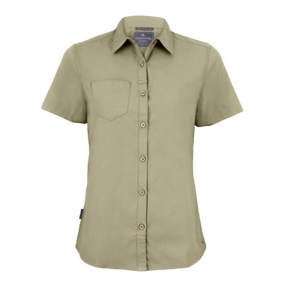 (8 UK, Pebble) Craghoppers Womens/Ladies Expert Kiwi Short-Sleeved Shirt