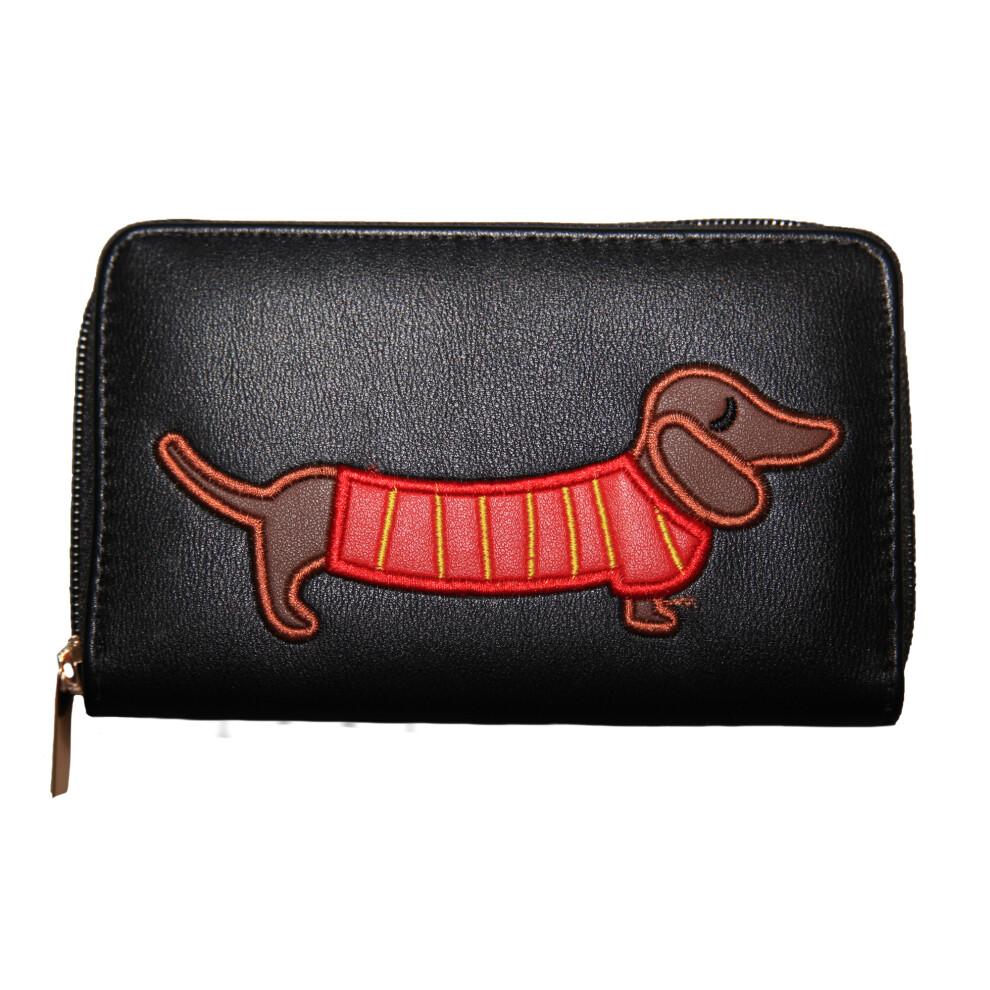 (One Size, Black) Coastal Sausage Dog Purse