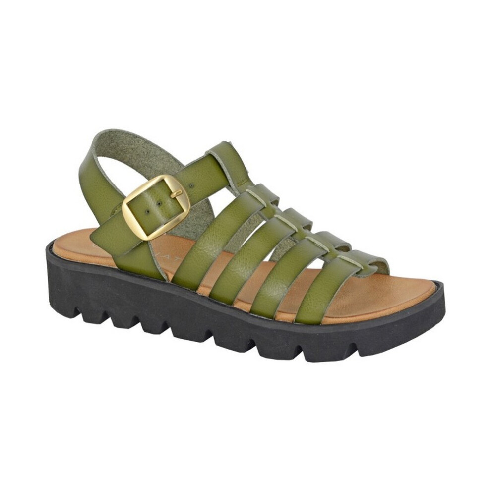 (6 UK, Green) Cipriata Womens/Ladies Azia T-Bar Sandals