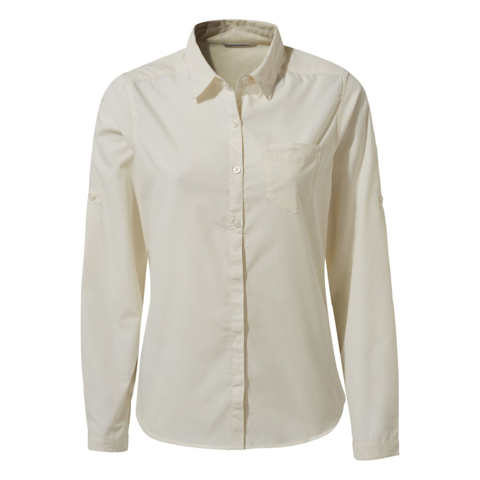 (22 UK, Pearl White) Craghoppers Womens/Ladies Kiwi II Shirt