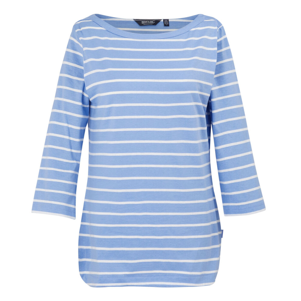 (8 UK, Hydrangea Blue/White) Regatta Womens/Ladies Bayletta 3/4 Sleeve Top