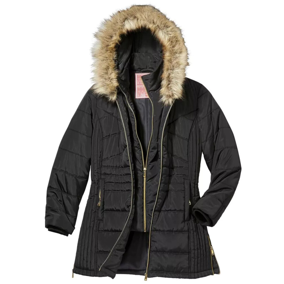 (20 UK - 22 UK, Black) Atlas For Women Womens/Ladies Padded Jacket