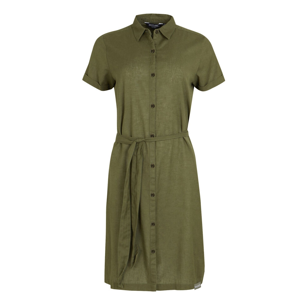 (12 UK, Four Leaf Clover) Regatta Womens/Ladies Rema Shirt Dress