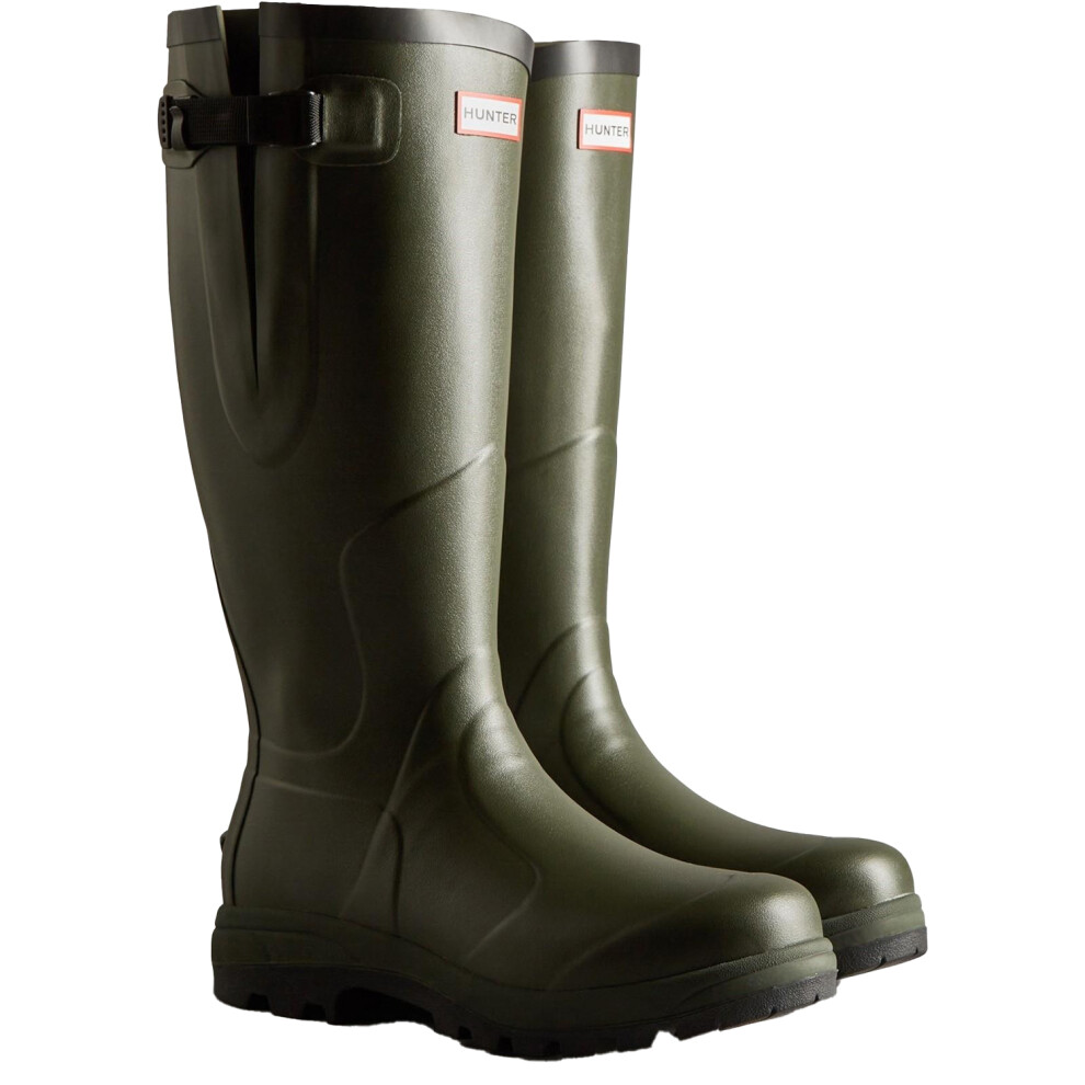 (4 UK, Dark Olive) Hunter Mens Balmoral Adjustable Wellington Boots