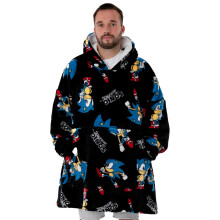 Sonic The Hedgehog Mens Hoodie Blanket