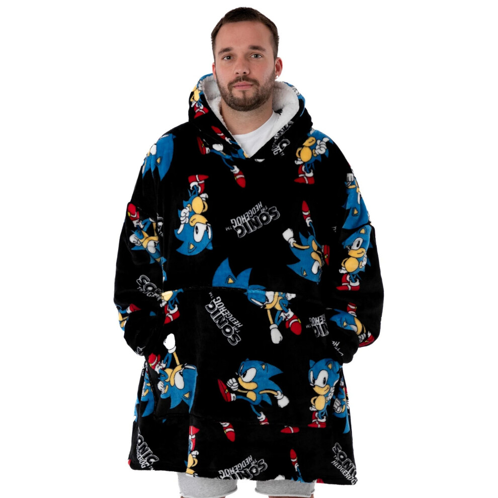 Sonic The Hedgehog Mens Hoodie Blanket