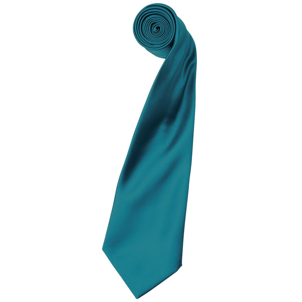 (One Size, Teal) Premier Unisex Adult Colours Satin Tie