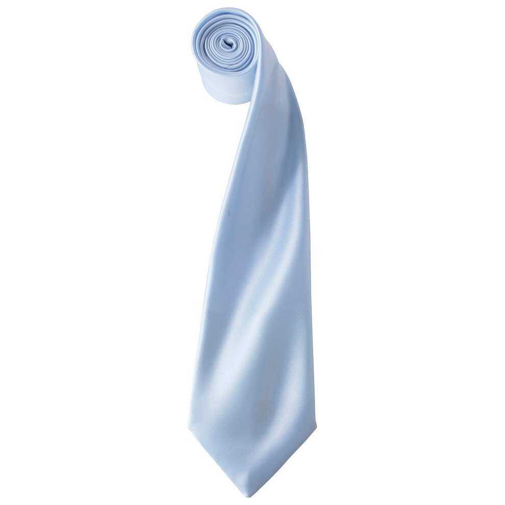 (One Size, Light Blue) Premier Unisex Adult Colours Satin Tie