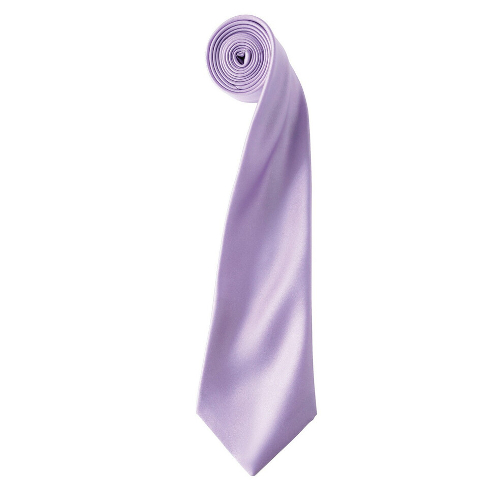 (One Size, Lilac) Premier Unisex Adult Colours Satin Tie