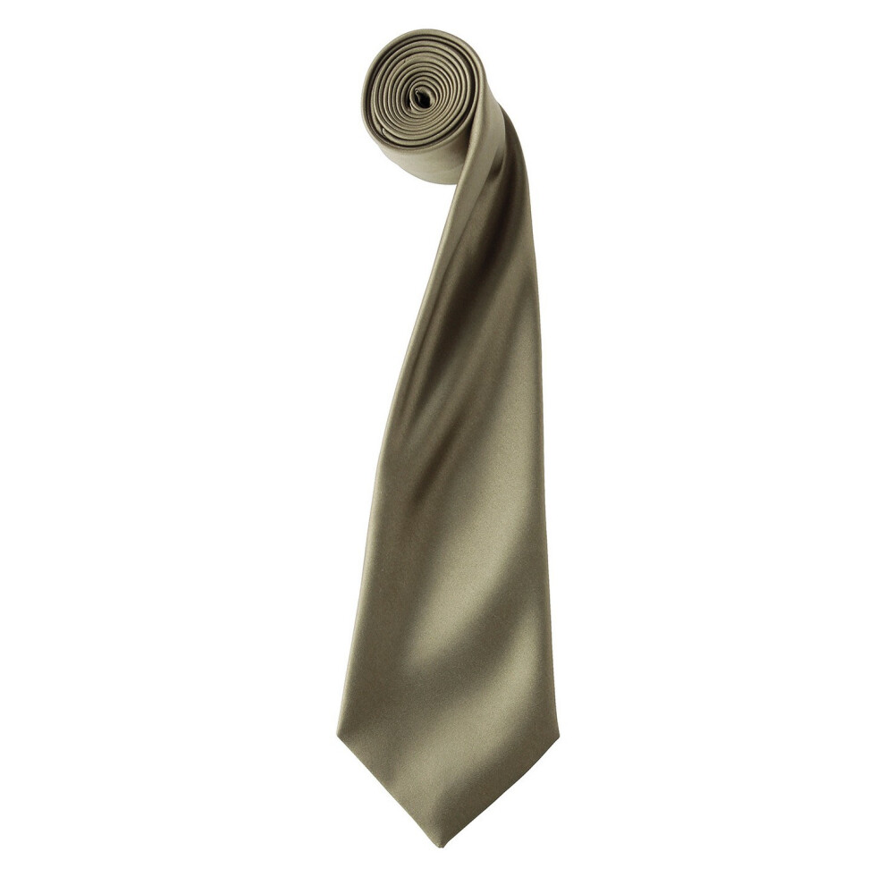 (One Size, Sage) Premier Unisex Adult Colours Satin Tie