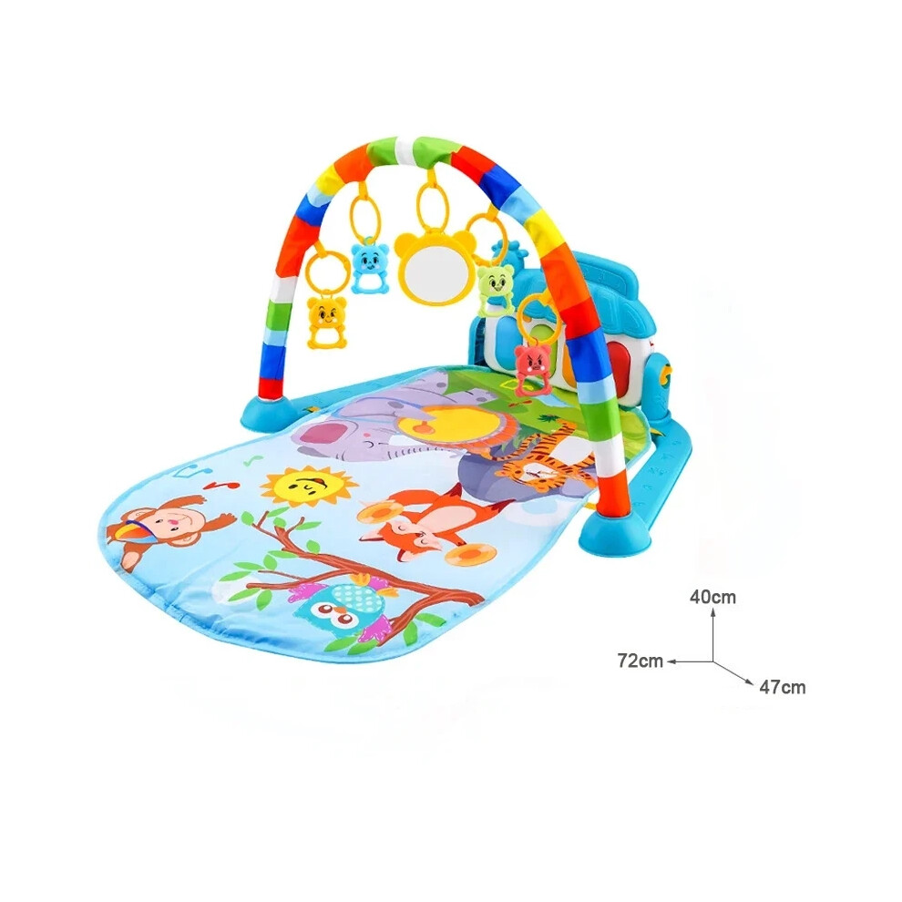 (Owl) Baby Activity Gym Rack Newborn Play Mat Musical Piano Keyboard Crawling Blanket Pedal Early Education