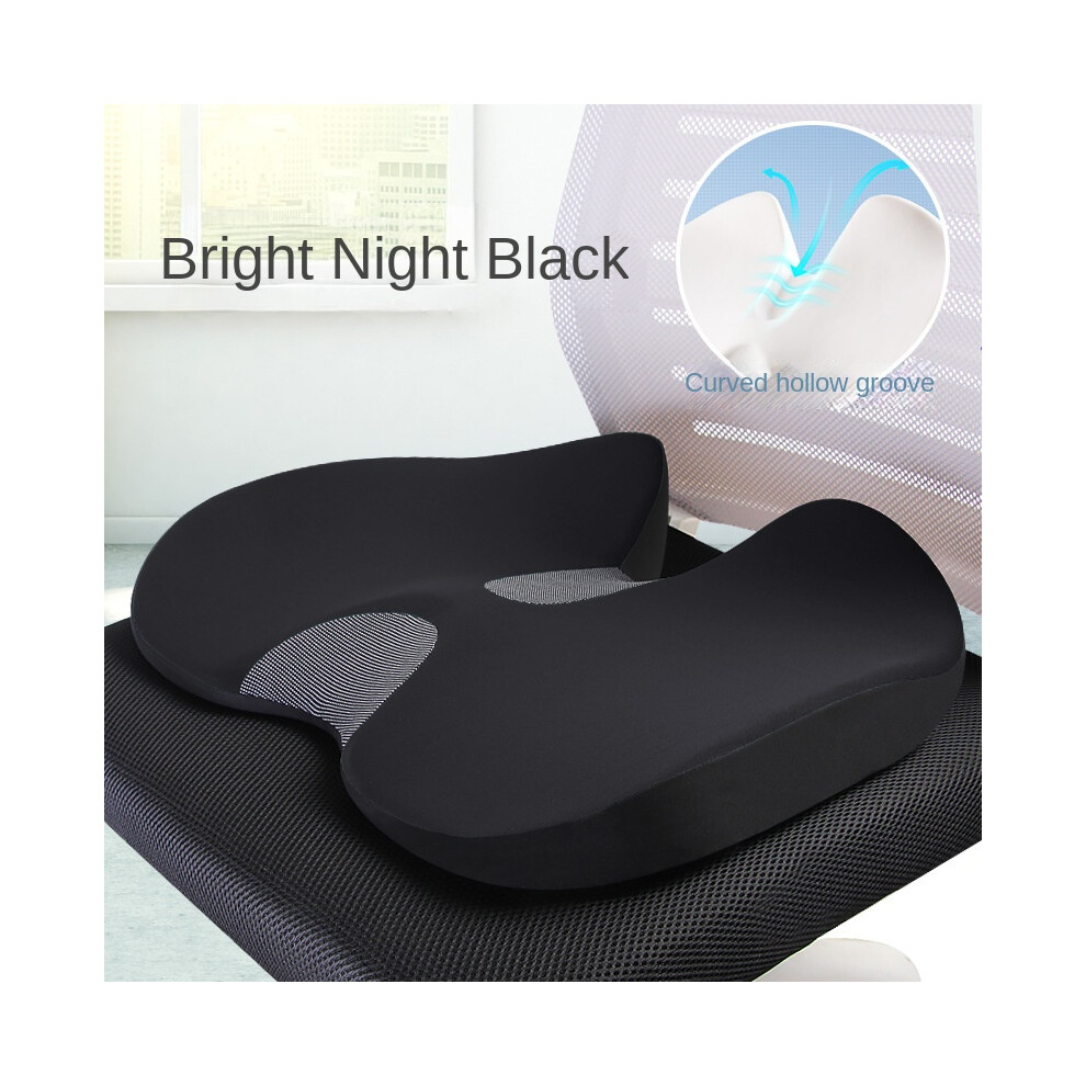 Yetp Star (Bright Black, 45X35cm) 1Pc Cushion Non Slip Orthopedic Memory Foam Prostate Cushion