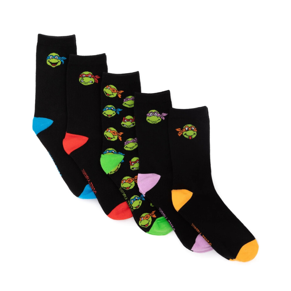 Teenage Mutant Ninja Turtles Unisex Adult Socks (Pack of 5)