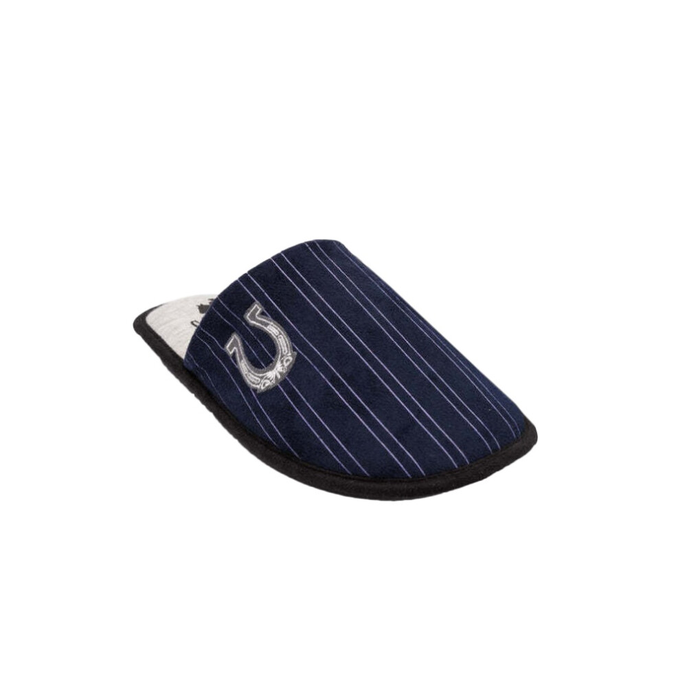 (9 UK-10 UK, Blue/White) Peaky Blinders Mens Striped Slippers
