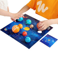 3D Eight Planets Puzzle Early Learning Wooden Solar System Planet Educational Puzzle Kids Science Cognition Teaching Toys