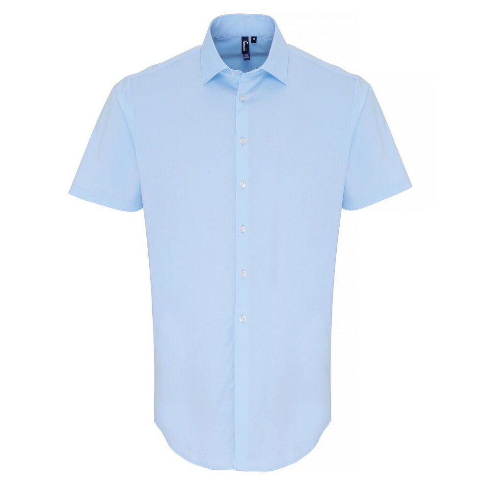 Poplin Stretch Short-Sleeved Shirt