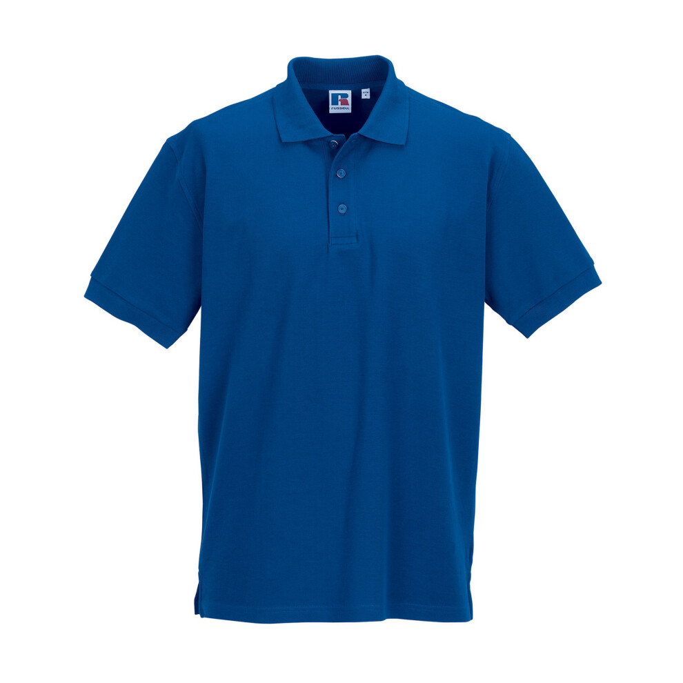 (XS, Bright Royal Blue) Russell Mens Ultimate Classic Cotton Polo Shirt