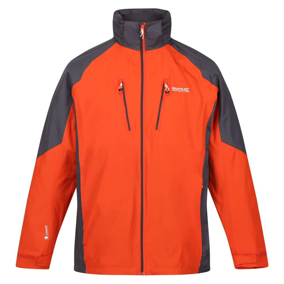 (3XL, Rusty Orange/Ash) Regatta Mens Calderdale IV Waterproof Softshell Hooded Walking Jacket