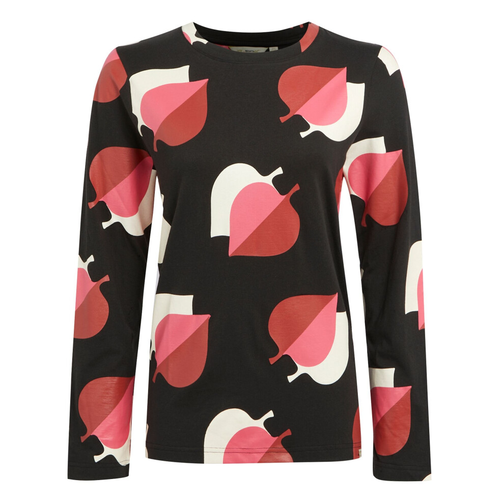 (14 UK, Shadow Elm Pink) Regatta Womens/Ladies Orla Kiely Leaf Print Winter T-Shirt