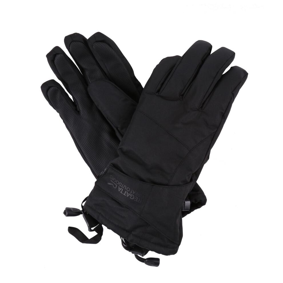 (L-XL, Black) Regatta Unisex Adult Transition III Waterproof Winter Gloves