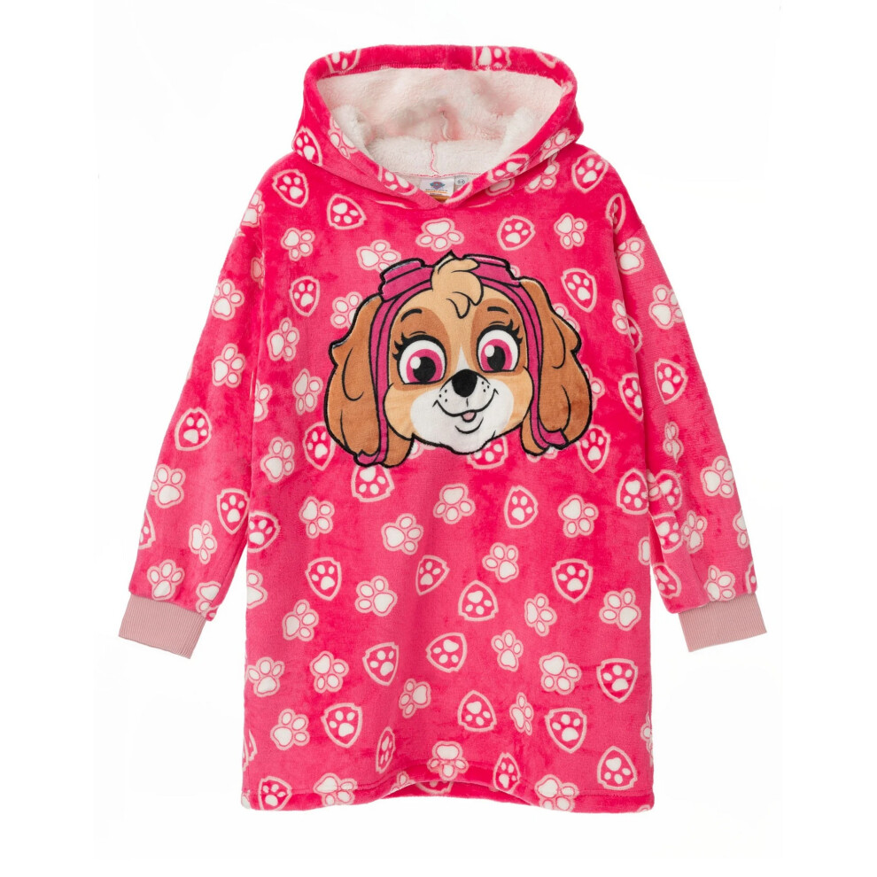 (6-8 Years, Pink) Paw Patrol Girls Skye Hoodie Blanket