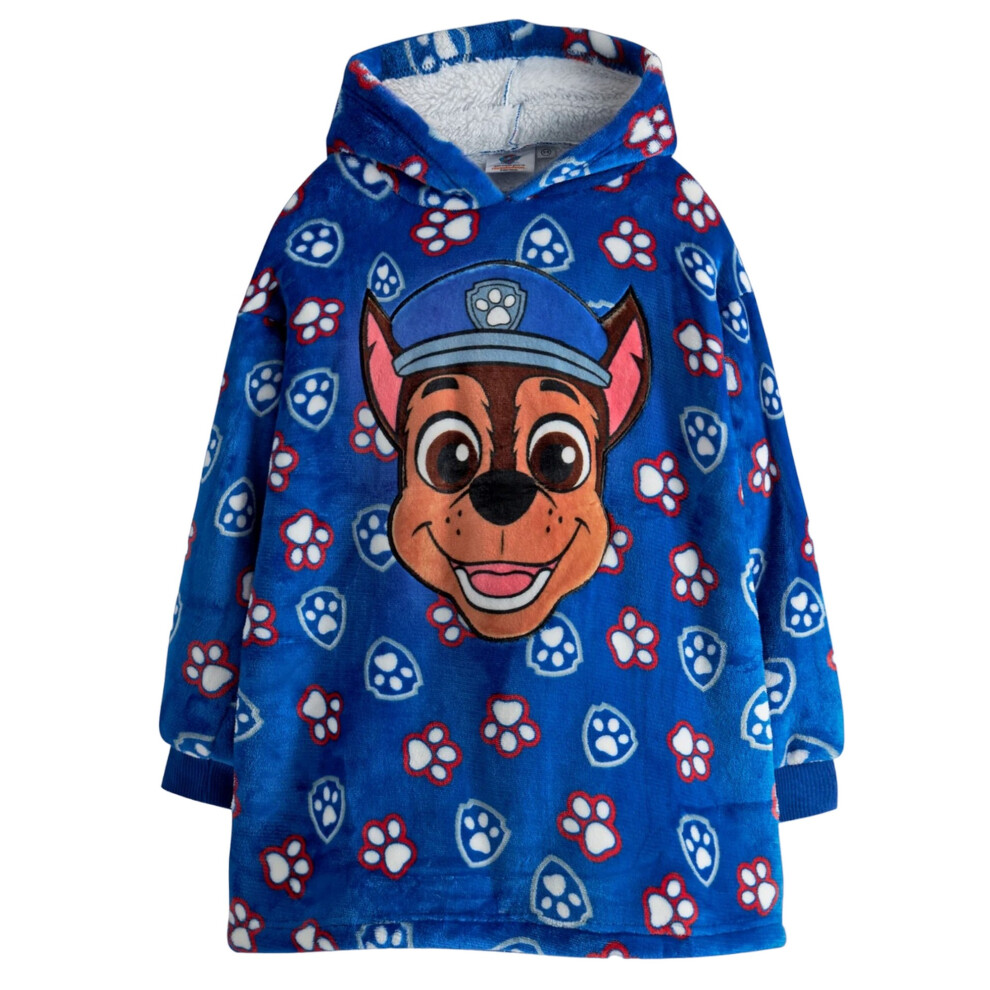 (6-8 Years, Blue) Paw Patrol Boys Chase Hoodie Blanket