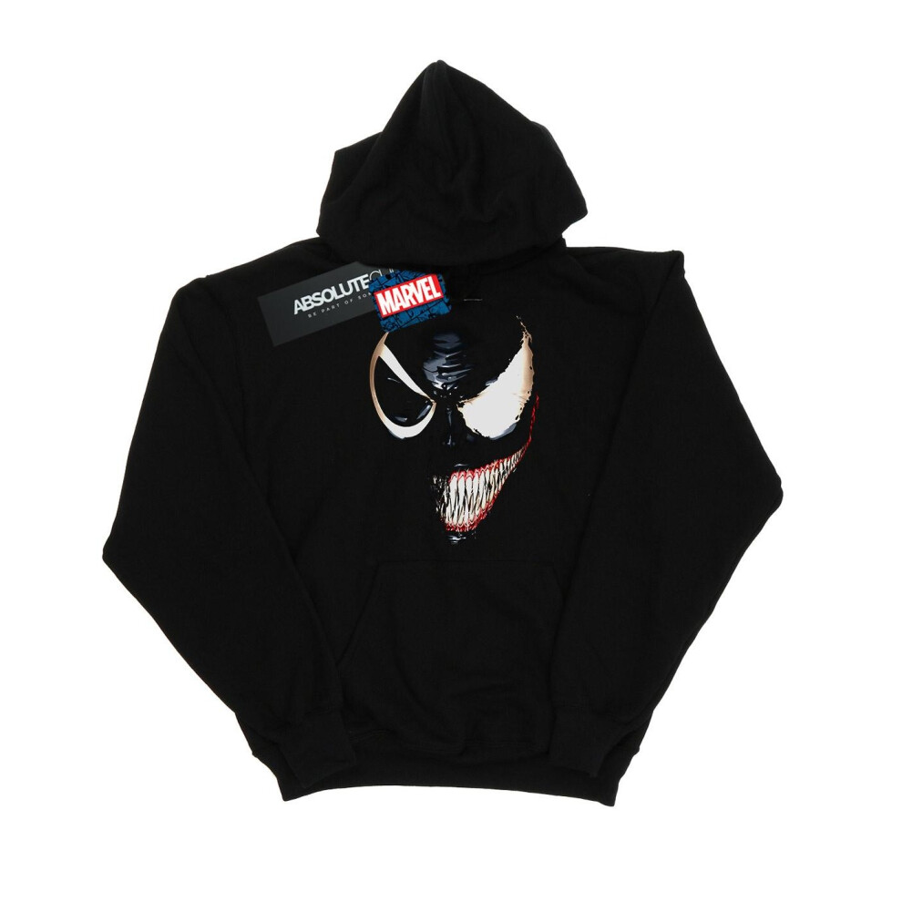 9 11 Years Black Marvel Boys Venom Split Face Hoodie on OnBuy