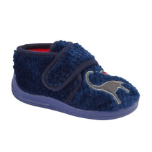 (6 UK Child, Navy) Sleepers Childrens/Kids Diplodocus Slippers