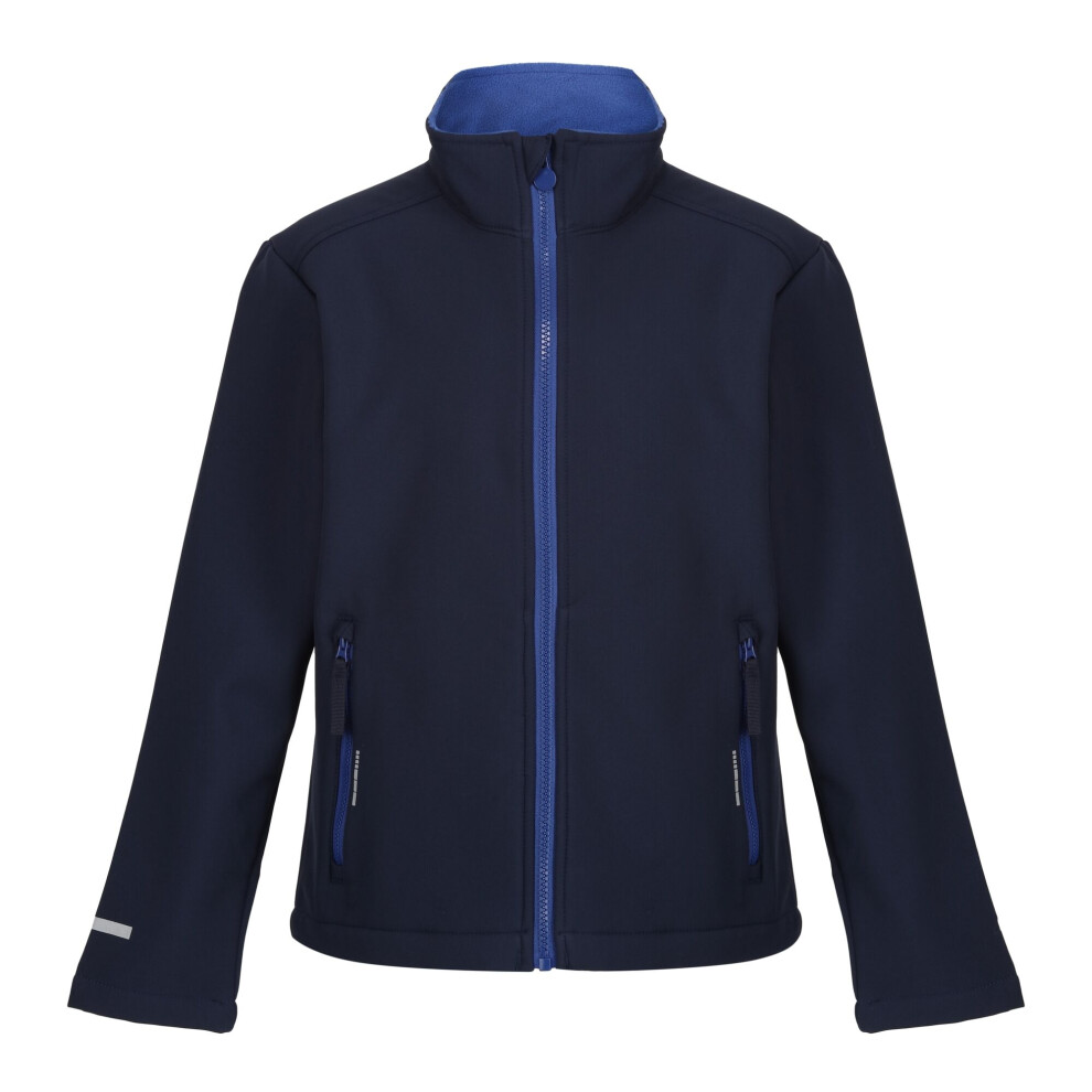 (11-12 Years, Navy/New Royal) Regatta Childrens/Kids Ablaze 2 Layer Soft Shell Jacket