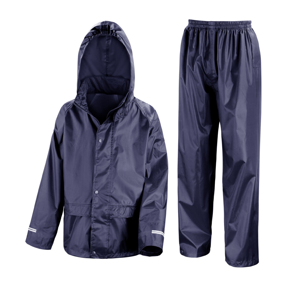 (5-6 Years, Navy) Result Core Childrens/Kids Waterproof Rain Suit Set