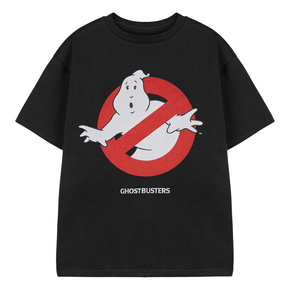 (9-10 Years, Black) Ghostbusters Childrens/Kids Logo T-Shirt