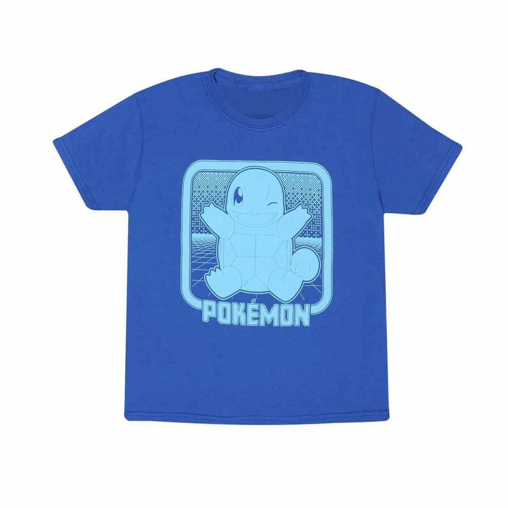 (5-6 Years, Blue) Pokemon Childrens/Kids Squirtle Retro T-Shirt