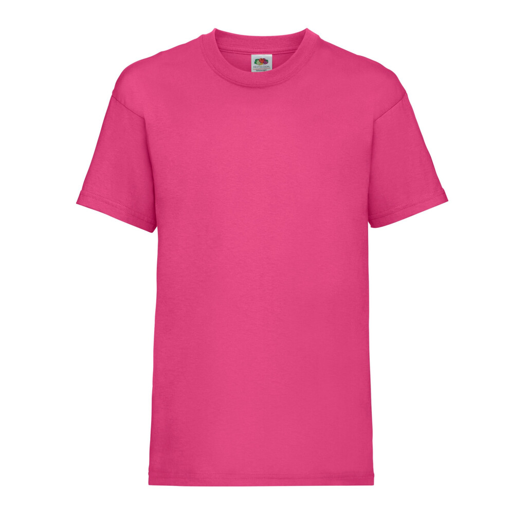 (14-15 Years, Fuchsia) Fruit of the Loom Childrens/Kids Value T-Shirt