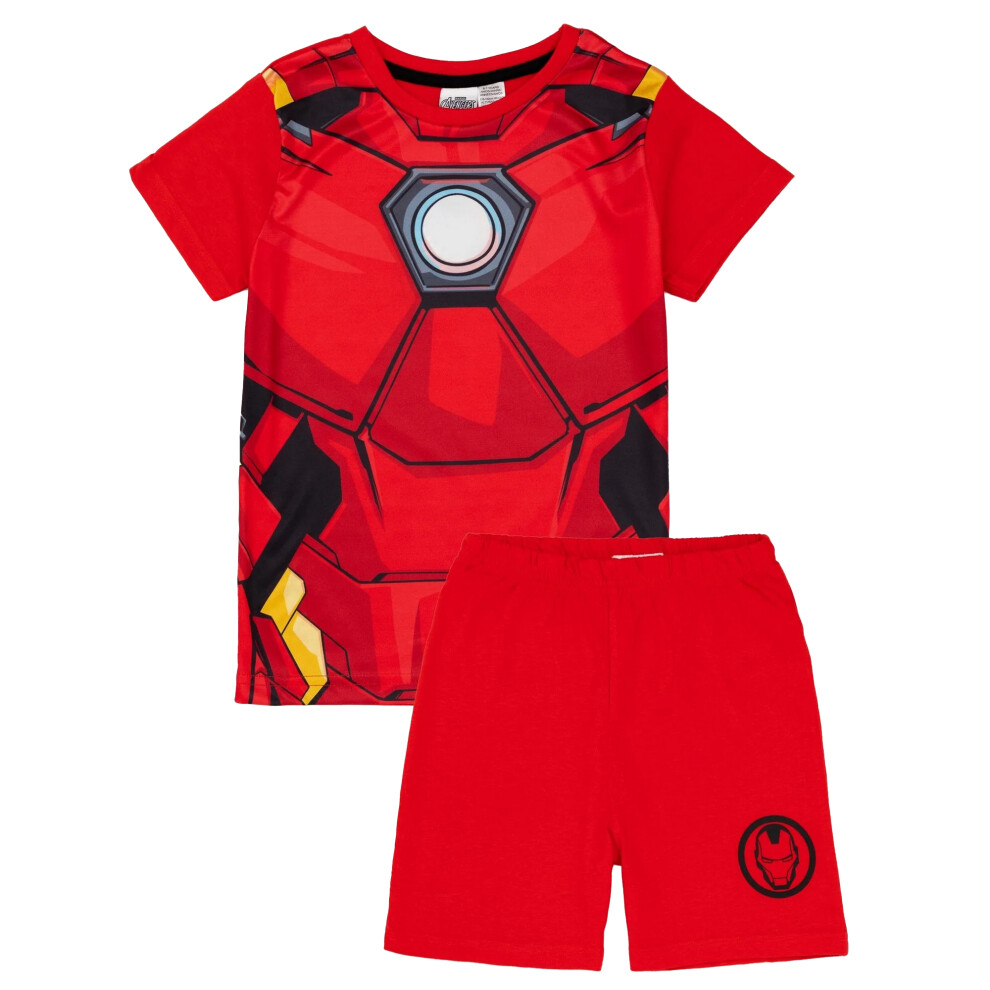 (5-6 Years, Red) Iron Man Boys Short Pyjama Set