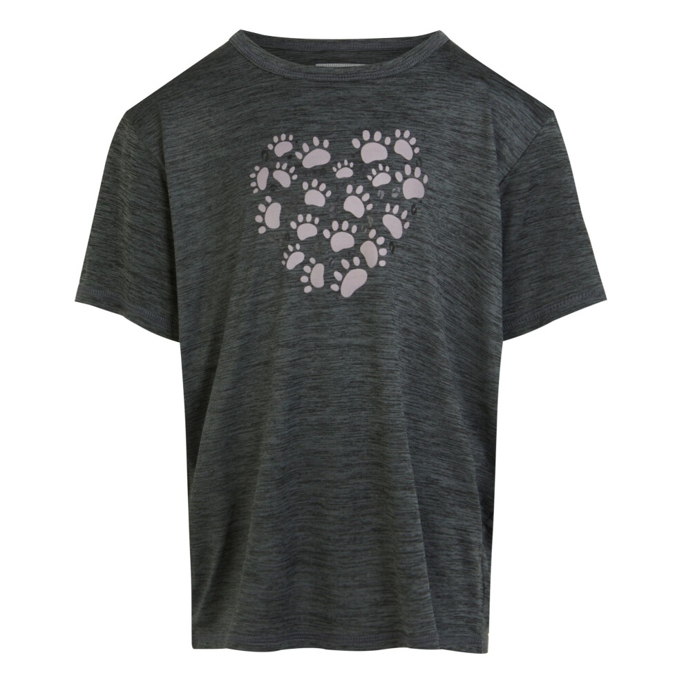 (14 Years, Seal Grey) Regatta Childrens/Kids Alvardo VIII Paw Print Marl T-Shirt