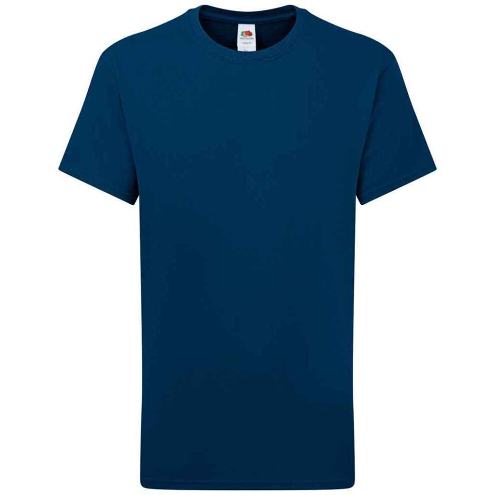 (14-15 Years, Mountain Blue) Fruit of the Loom Childrens/Kids Iconic 195 Plain T-Shirt