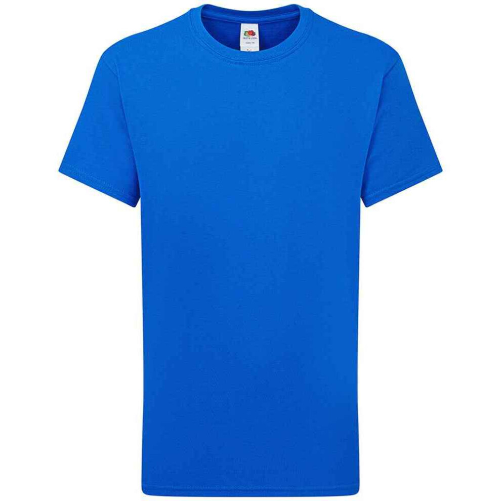 (14-15 Years, Royal Blue) Fruit of the Loom Childrens/Kids Iconic 195 Plain T-Shirt