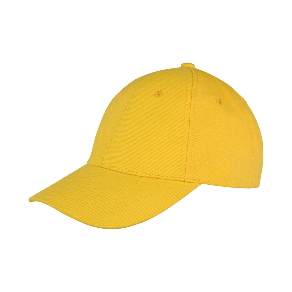 (One Size, Yellow) Result Headwear Unisex Adult Memphis Brushed Cotton Cap